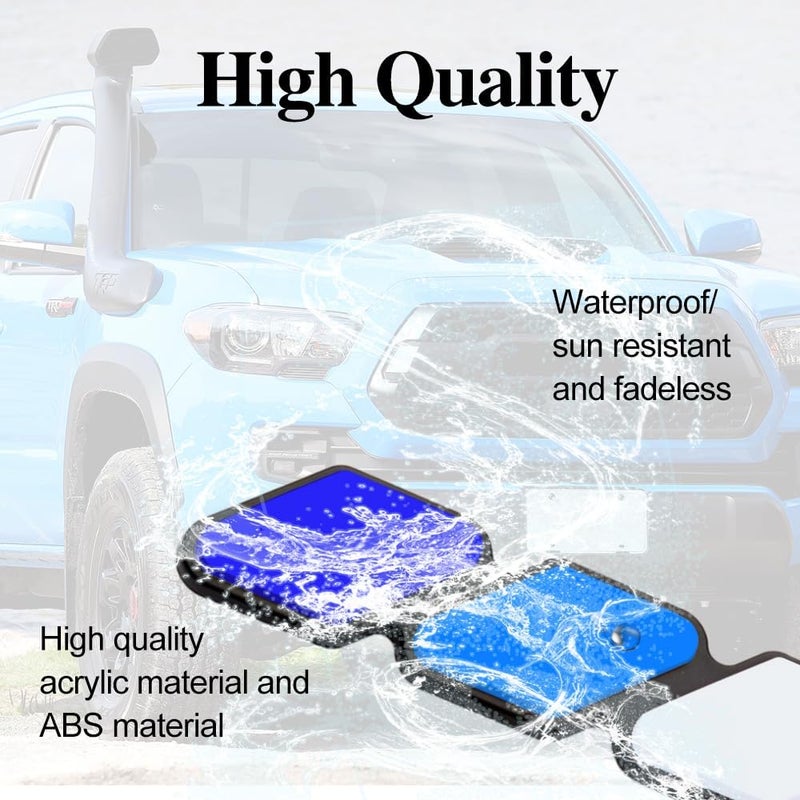 CHRYMUM TRD Grille Decor Badge, 3-Color Upgrade Emblem, Grille Insert Trims, Tri-Color Grille Badge Emblem Car Decoration Accessories Fit for Tacoma 4Runner Tundra Sequoia Rav4 Highlander (White Blue) - Image 4